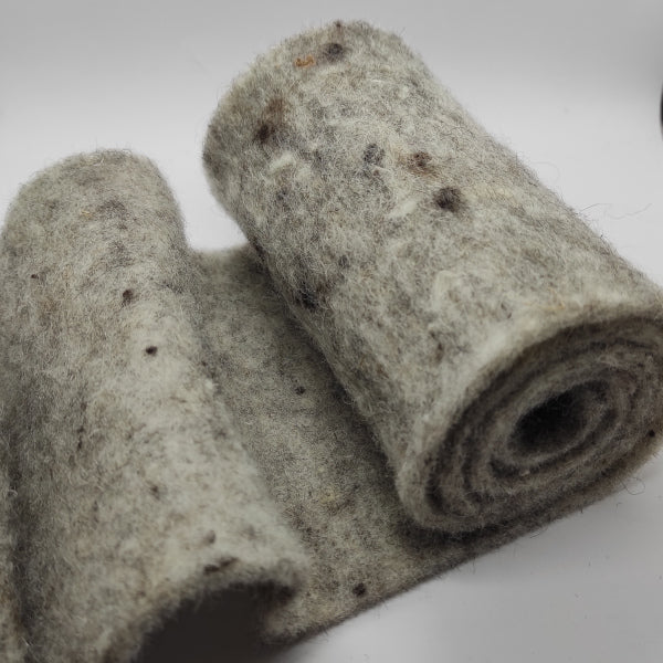 Nastro in feltro di pura lana H 15 cm ideale per decorazioni natalizie e pasquali, composizioni floreali e accessori casa. Colore: grigio chiaro mélange
