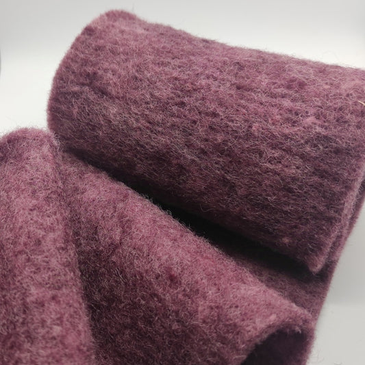 Nastro infeltro di pura lana H 15 cm. Colore Rosa / Bordeaux Mélange