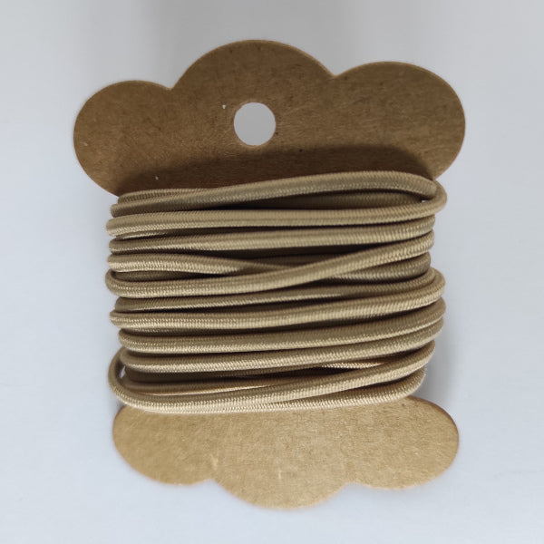 Elastico rotondo 2 mm colorato per chiusura notebooks e agende fai da te colore beige