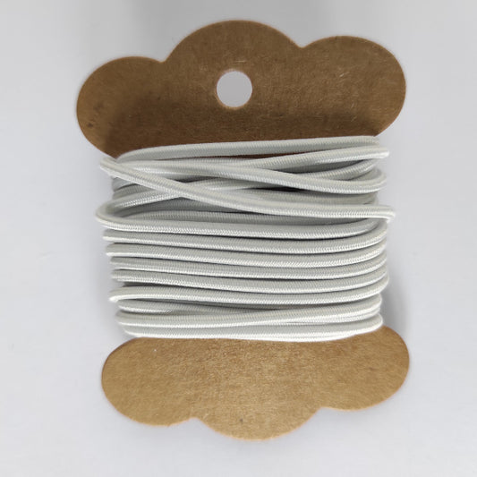 Elastico rotondo 2 mm colorato per chiusura notebooks e agende fai da te colore bianco