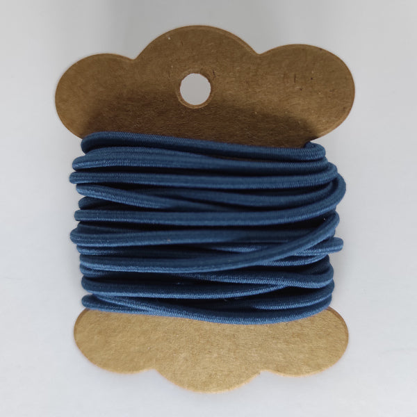 Elastico rotondo 2 mm colorato per chiusura notebooks e agende fai da te colore blu