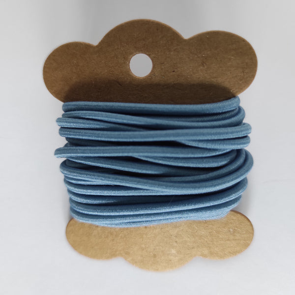 Elastico rotondo 2 mm colorato per chiusura notebooks e agende fai da te colore blu chiaro