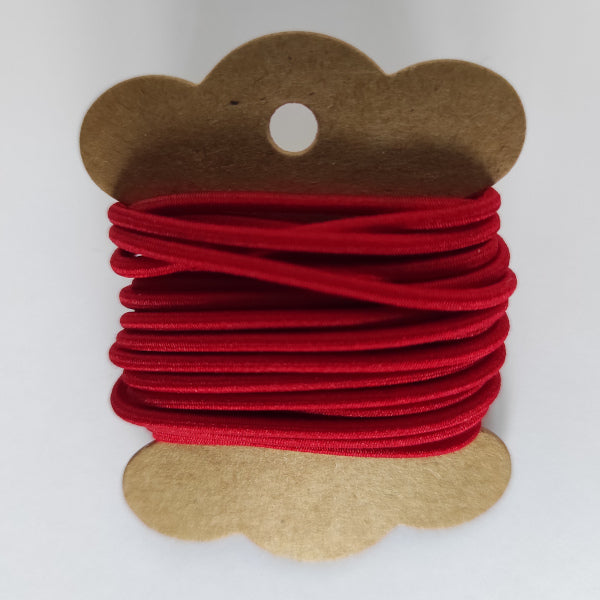 Elastico rotondo 2 mm colorato per chiusura notebooks e agende fai da te colore rosso