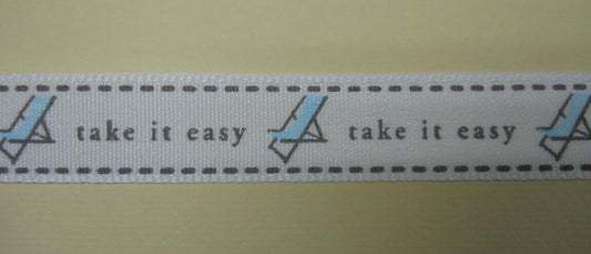 Nastro "Take it easy" - Azzurro - La Bottega delle Idee - Rimini