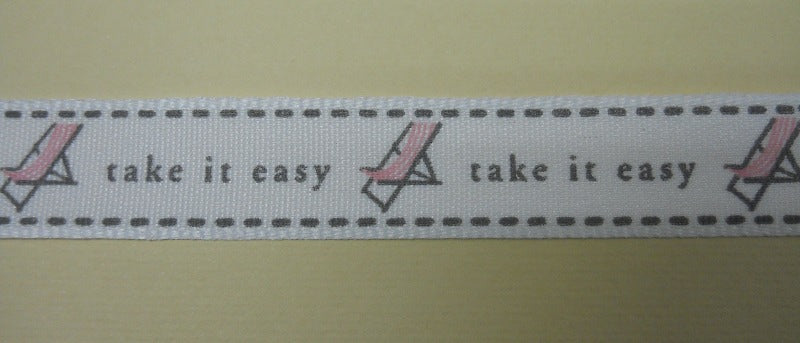Nastro "Take it easy" - Rosa - La Bottega delle Idee - Rimini