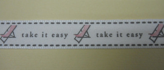 Nastro "Take it easy" - Rosa - La Bottega delle Idee - Rimini