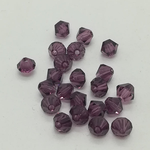 Swarovski - Cristalli bi-cono 4 mm - Amethyst (10 pz)