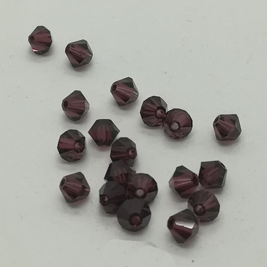 Swarovski bi-cono 4 mm BURGUNDY