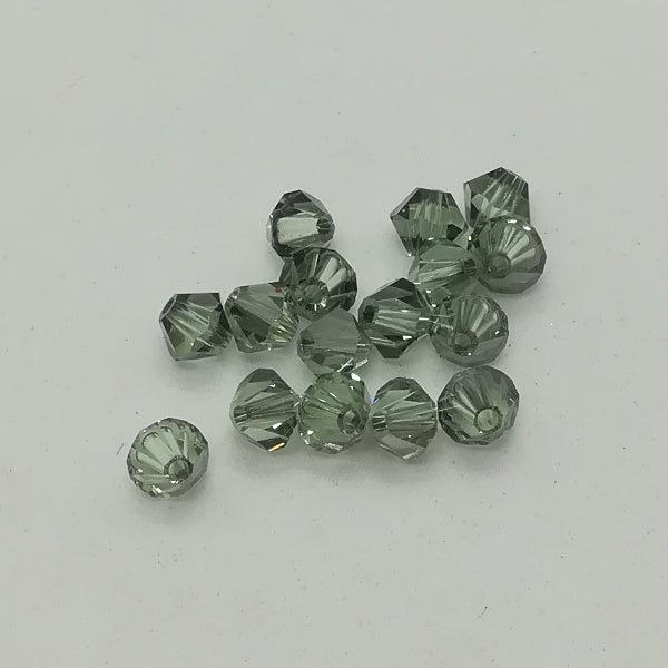 Swarovski - Cristalli bi-cono 4 mm - Chrisolite Satin (10 pz)