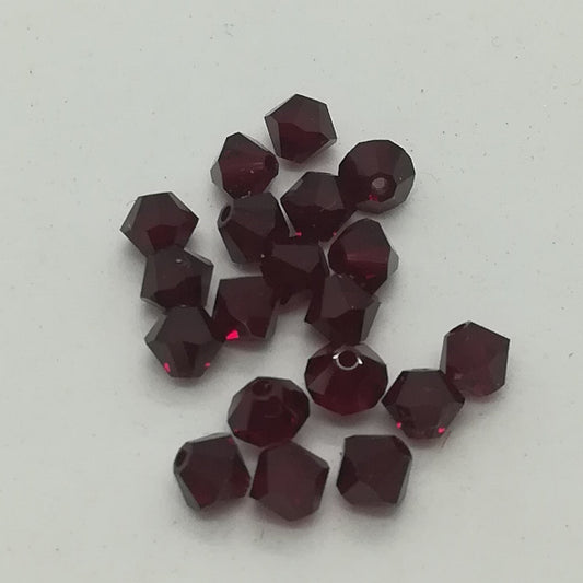 Swarovski - Cristalli bi-cono 4 mm - Garnet (10 pz)