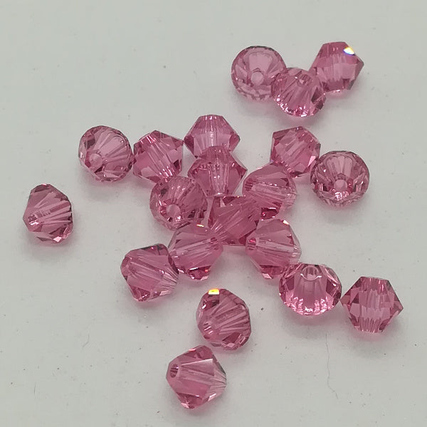 Swarovski - Cristalli bi-cono 4 mm - Rose (10 pz)
