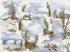Carta di Riso per Découpage Serie 1 - Cod. 5001 - Paesaggio d'Inverno