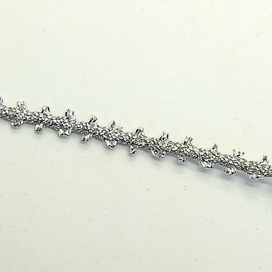 Passamaneria con pippiolini Argento - H 6 mm