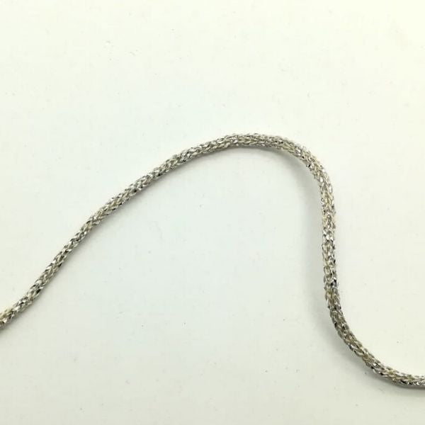 Cordoncino lino/argento diametro 1.5 mm