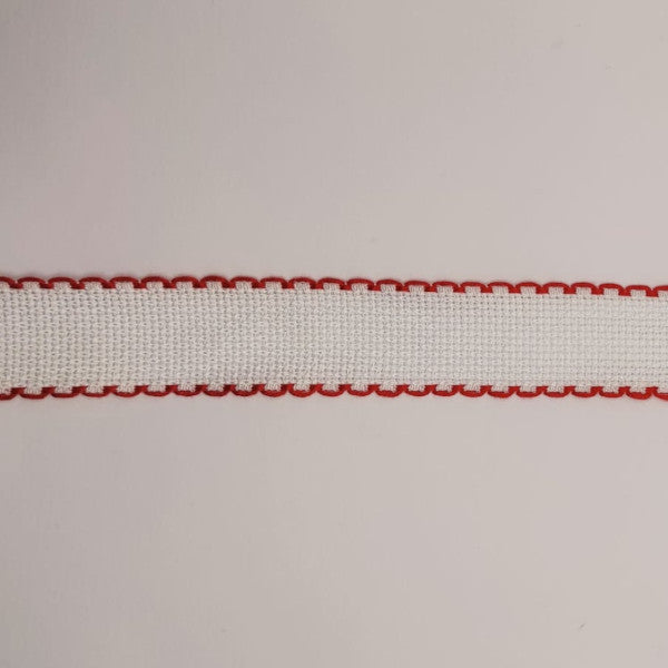Bordo Aida smerlato semplice - H cm 3 - Rosso