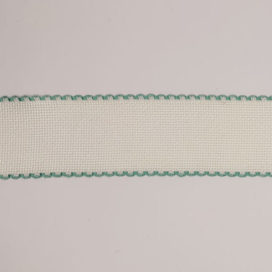 Bordo smerlato semplice H cm 5/26 quadretti verde acqua