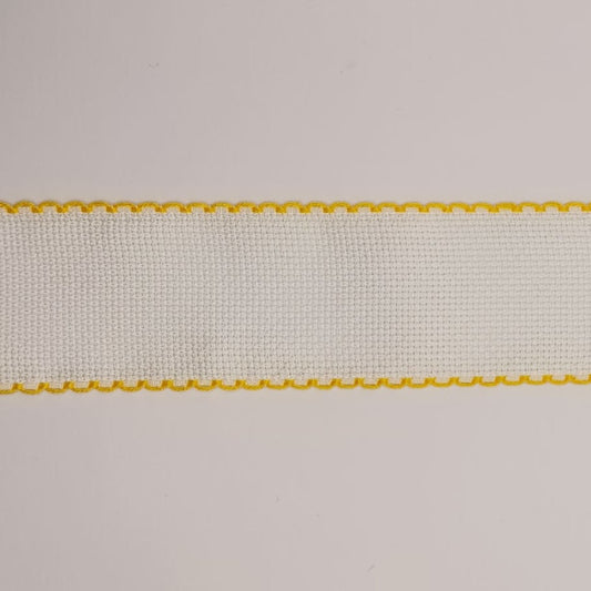 Bordo smerlato semplice H cm5/26 quadretti giallo