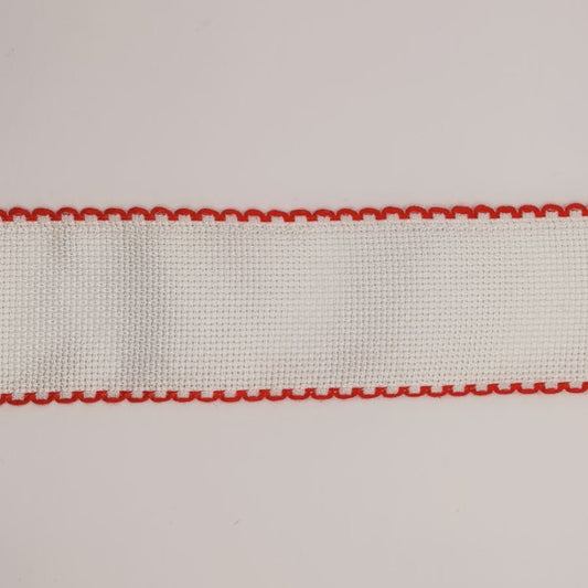 Bordo smerlato semplice H cm 5/26 quadretti rosso