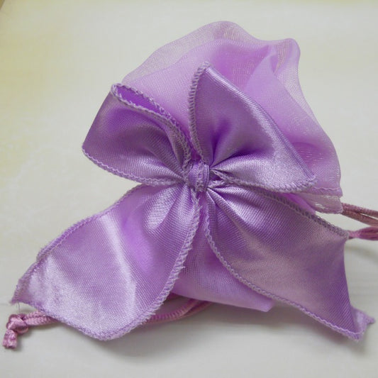 Sacchetto in organza con fiocco - Lilla - (al pezzo)