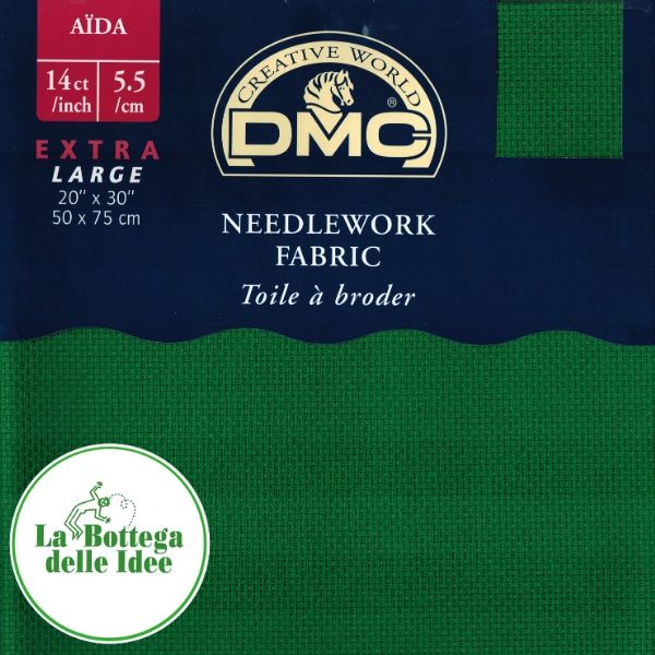 DMC - Tela Aida 55 - Verde 986 (50 cm x 75 cm)