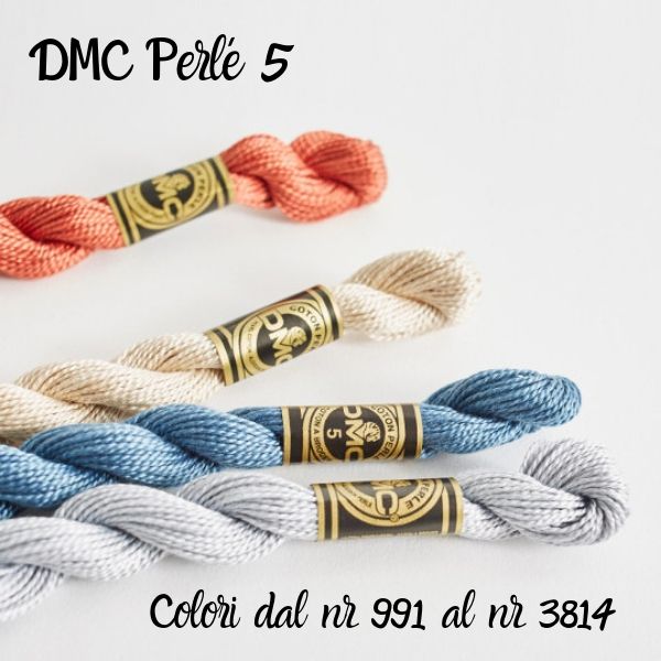 DMC Perlé 5 - Matassina 25 metri (5 gr.) - Colori dal nr 991 al nr 3814