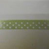Nastro di Raso "Pois" Bianco su fondo Verde chiaro (DP1106)