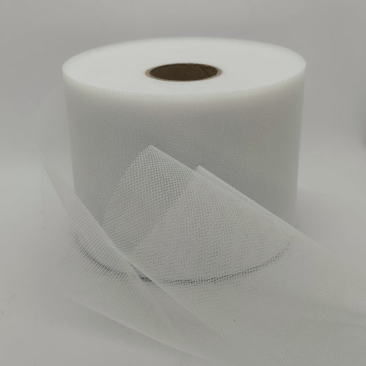 Tulle in nastro H 10 cm colore bianco