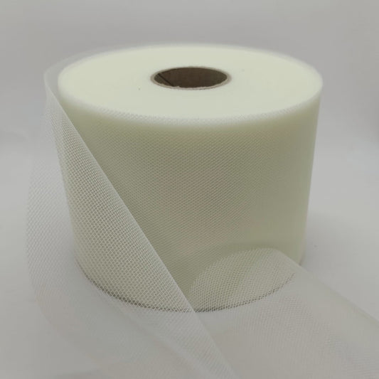Tulle in nastro alto 10 cm colore ecru