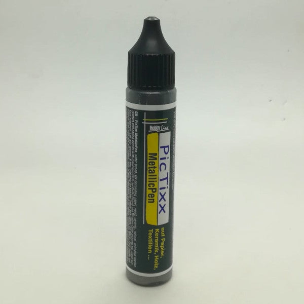 Kreul PicTixx Metallic Pen Argento - colore metallico in rilievo per decorare tutte le superfici , tessuti compresi