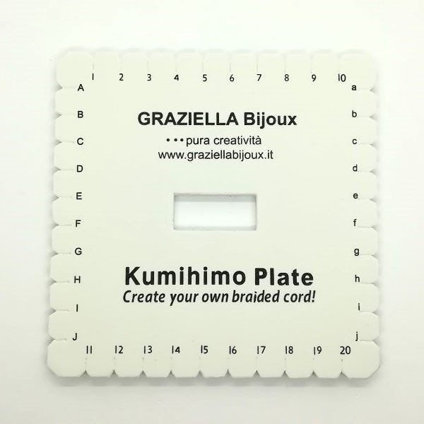 Kumihimo quadrato (14 cm x 14 cm)