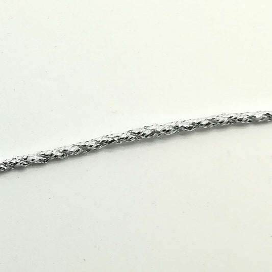 Cordoncino argento lucido diametro 1 mm