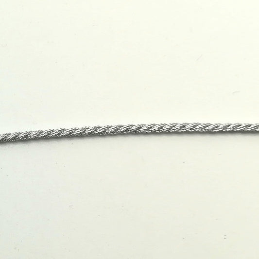 Cordoncino argento opaco diametro 1 mm