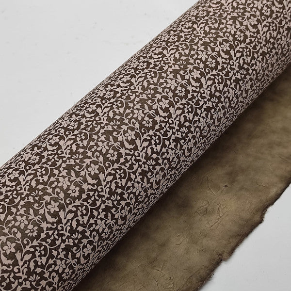 Astra - Lokta stampata Brown/Pink (163)
