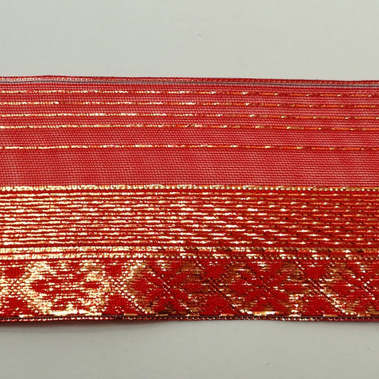 Nastro animato "Fantasia" Rosso e Oro - H 45 mm