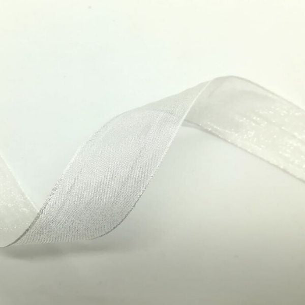 Nastro in Organza bianco H 15 mm