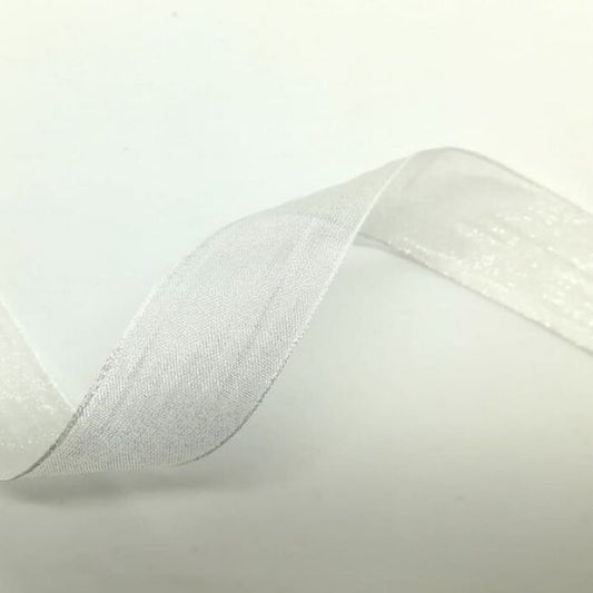 Nastro in Organza bianco H 15 mm