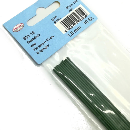 Filo metallico verde per fiori - Diametro 1.5 mm