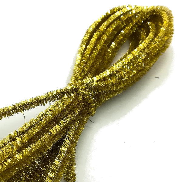 Confezione 10 scovolini in ciniglia Lunghezza 50 cm e diametro 8 mm - colore oro