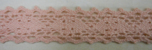 Nastro Pizzo Cotone Rosa - H 15 mm