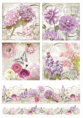 Silk Print Paper 259 - Flowers - La Bottega delle Idee - Rimini