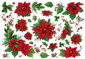Silk Print Paper 141 - Stella Natale Rossa