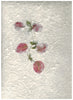 Carta di Gelso con inserti floreali - Rametti con petali Rosa e Foglie (A10)