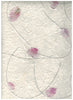 Carta di Gelso con inserti floreali - Steli e Petali Rosa (SS01)