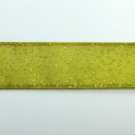Nastro animato "Nebbia" Verde - 25 mm