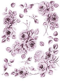 Carta Découpage Serie 3 - Cod. 028 -  Rose lilla