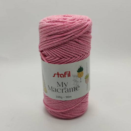 My Macramé Stafil - filato per Macramé colore rosa baby