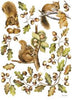 Carta Découpage Serie 7 - Cod. 072 - Scoiattoli e Ghiande
