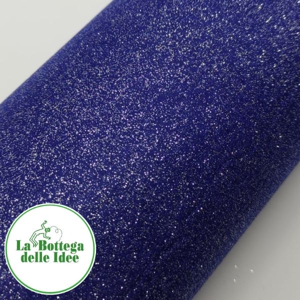 Pannolenci Glitter Bluette - 1 mm - taglio 40 cm x 30 cm