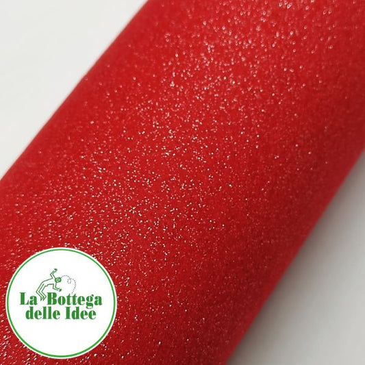 pannolenci 1 mm glitter rosso 
