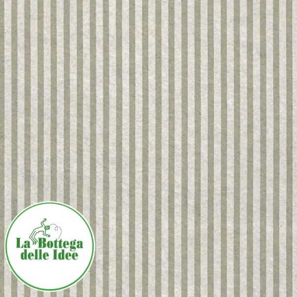 Pannolenci a righe crema su fondo beige - spessore 1 mm - 40 cm x 30 cm